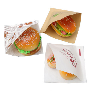 Bread bag customized L-shaped opening sandwich triangle bag baking oil-proof packaging bag in stock cheap